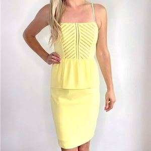 Gianni Bini Yellow Merriweather Mesh Top Dress 8